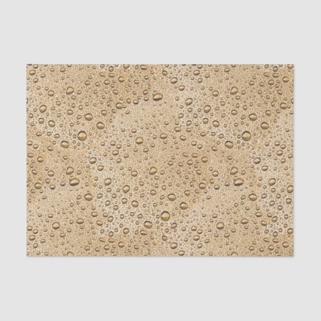 Papier Mousseline gouttelettes d'eau d'or (Recto)