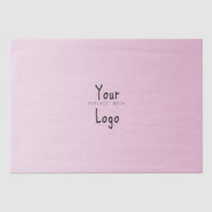 Papier Mousseline Gradient élégant pâle - rose avec le logo fait sur
