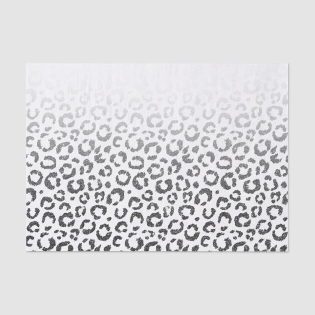 Papier Mousseline Gradient noir d'empreinte de léopard de parties (Recto)