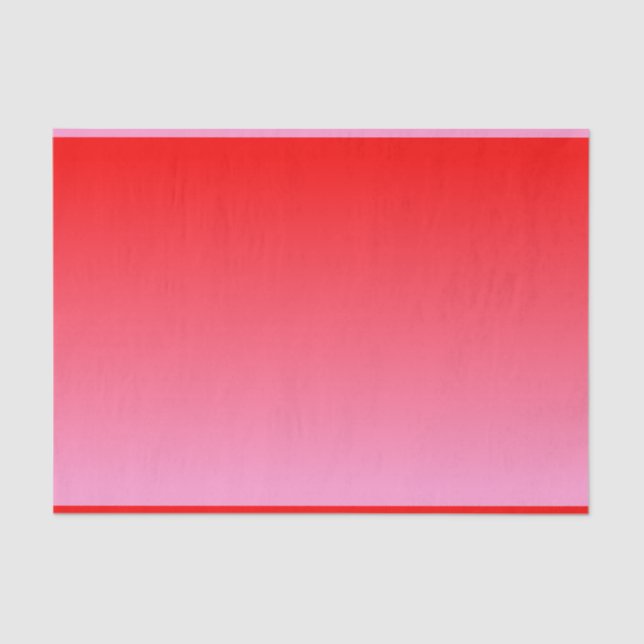 Papier Mousseline Gradient rose et rouge Valentine (Recto)