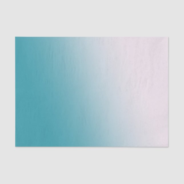 Papier Mousseline Gradient turquoise et blanc (Recto)