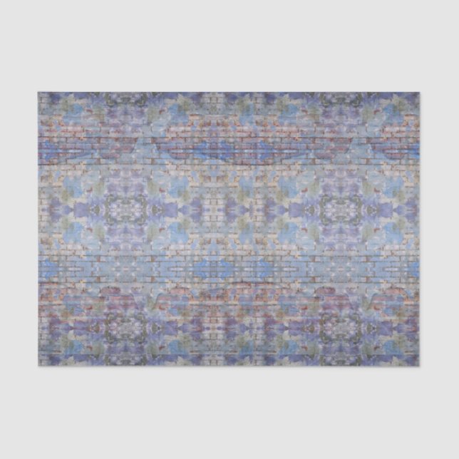 Papier Mousseline Graffiti couleur violet et bleu rue mur (Recto)