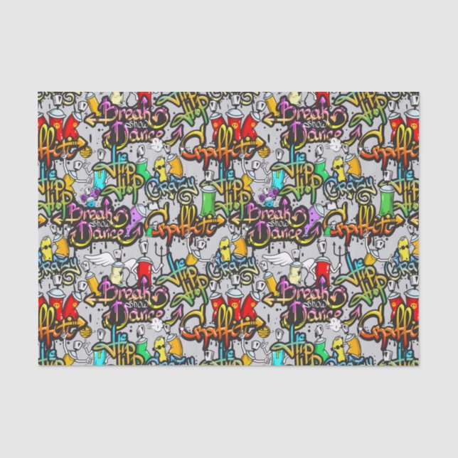 Papier Mousseline Graffiti Danse Hip hop Motif urbain (Recto)