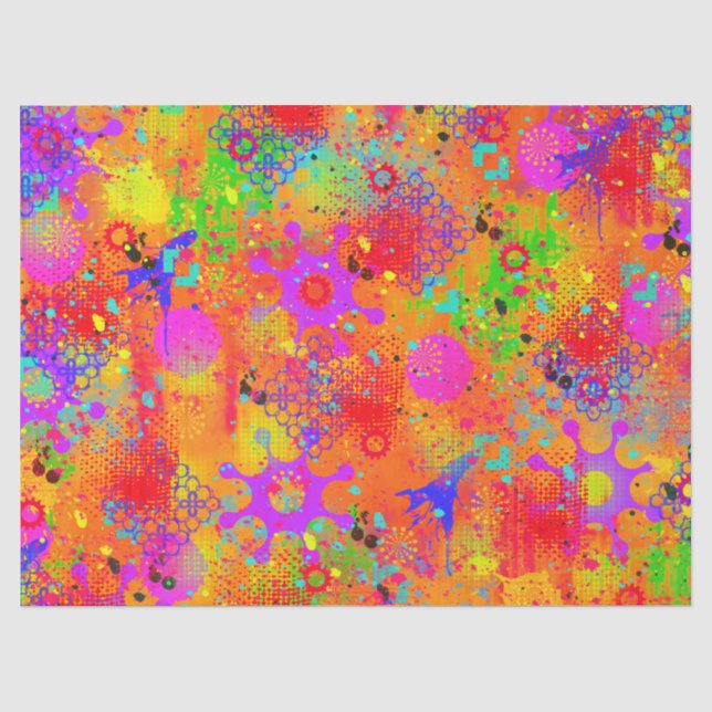 Papier Mousseline Graffiti de couleur (Recto)