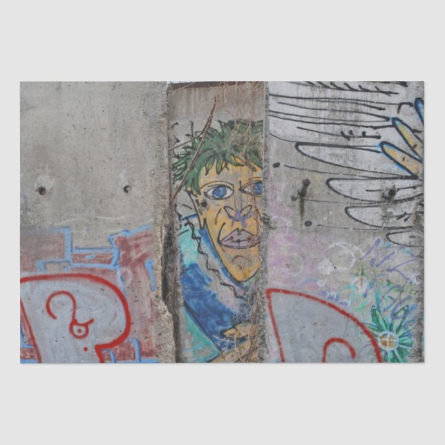 Papier Mousseline Graffiti du mur de Berlin (Recto)
