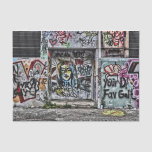 Papier Mousseline Graffiti Grunge Urban Street Wall Art