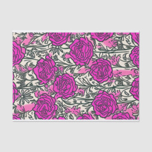 Papier Mousseline Graffiti Inspiré Rose Motif rose noir