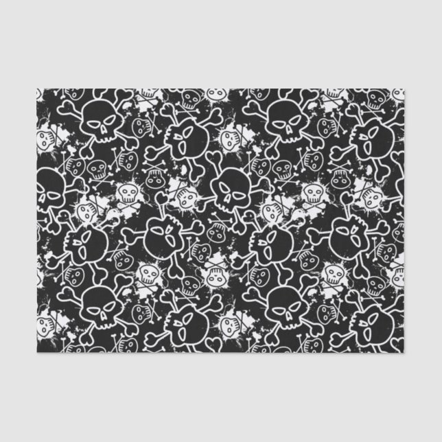 Papier Mousseline Graffiti skuls (Recto)