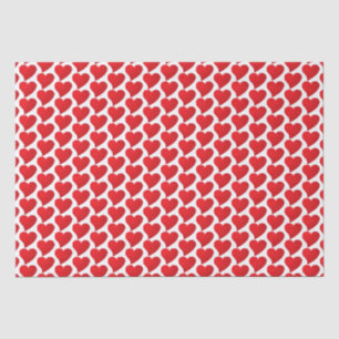 Papier Mousseline Grand Coeur Rouge, Amour, cadeau de la Saint Valen