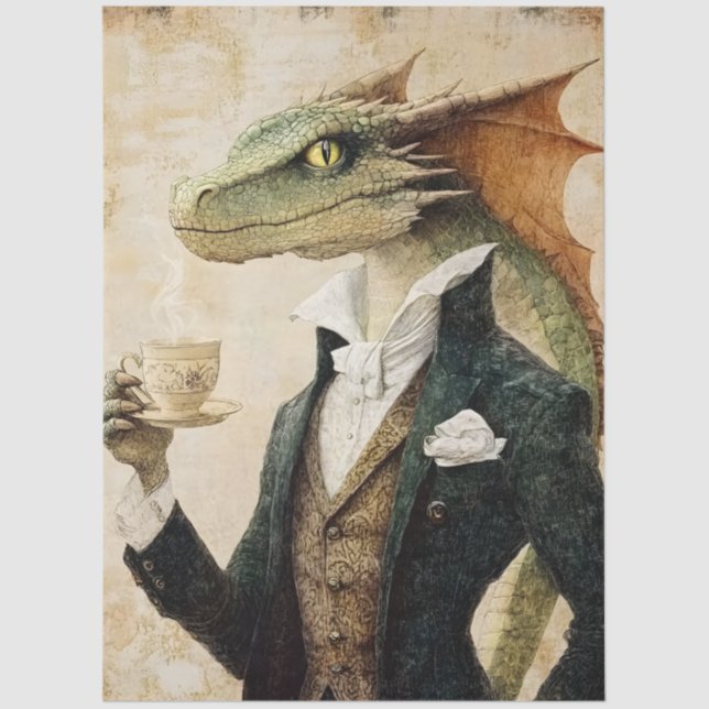 Papier Mousseline Grand Dragon d'Imaginaire mythologique Whimsical (Recto)