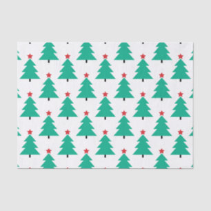 Papier Mousseline Grand sapin de Noël avec l'étoile rouge