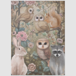 Papier Mousseline Grande Forêt Boisée Créations Florale Découpage