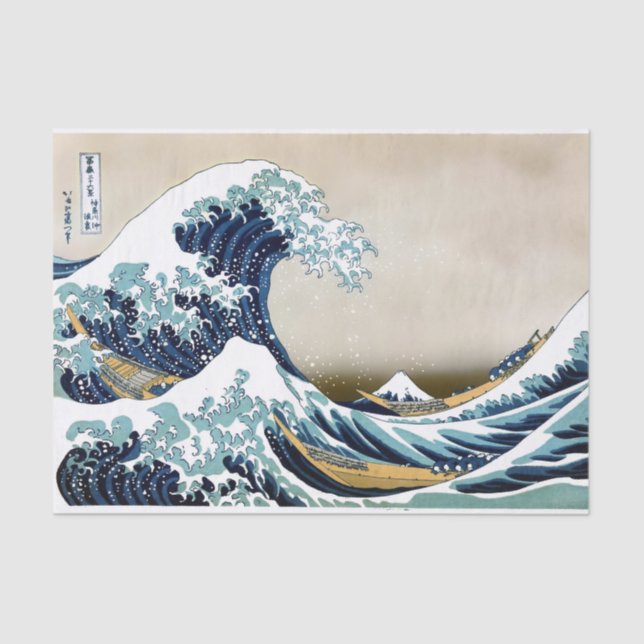 Papier Mousseline Grande vague de haute qualité outre de Kanagawa (Recto)