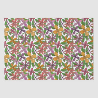 Papier Mousseline Grandes Fleurs