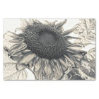 Grands Tournesols Art Découpage Sépia Vintage