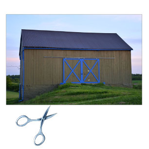 Papier Mousseline Grange Marron Snappy avec Deux Xs Bleus Contour