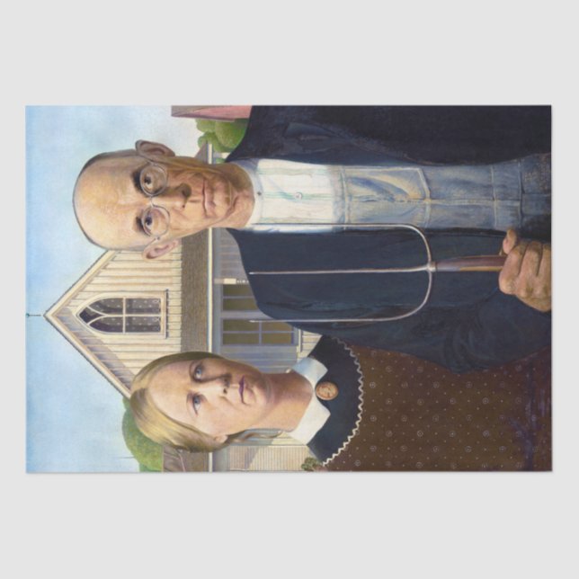 Papier Mousseline Grant Wood | American Gothic (1930) (Recto)