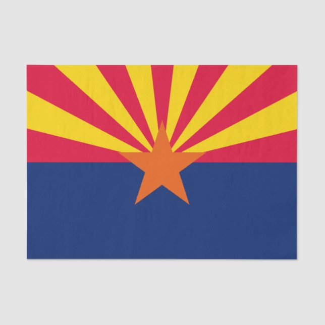 Papier Mousseline Graphique Drapeau dynamique de l'état de l'Arizona (Recto)