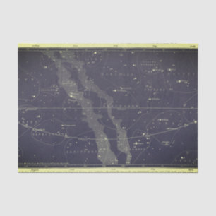 Papier Mousseline Graphique en ciel zodiaque Vintage