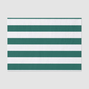 Papier Mousseline Gras de pintes horizontales vert et blanc
