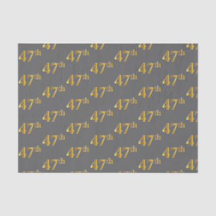 Papier Mousseline Gray, Faux Gold 47e (Quarante-Septième)