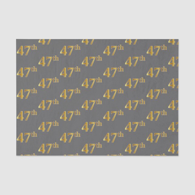 Papier Mousseline Gray, Faux Gold 47e (Quarante-Septième) (Recto)