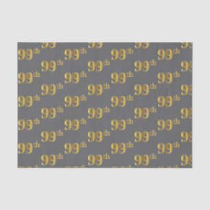 Papier Mousseline Gray, Faux Gold 99e (Quatre-vingt-dix-neuvième)