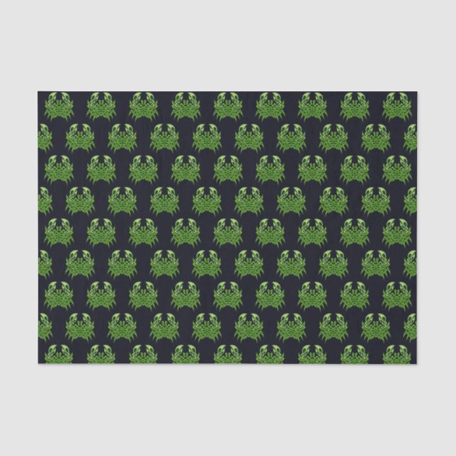 Papier Mousseline Green crab Celtic Knot (Recto)