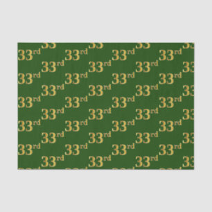 Papier Mousseline Green, Faux Gold 33e (Trente-Troisième)