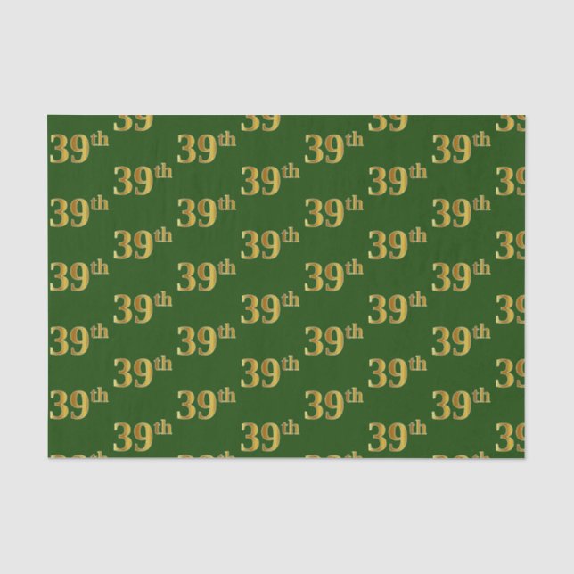 Papier Mousseline Green, Faux Gold 39e (Trente-Neuvième) (Recto)