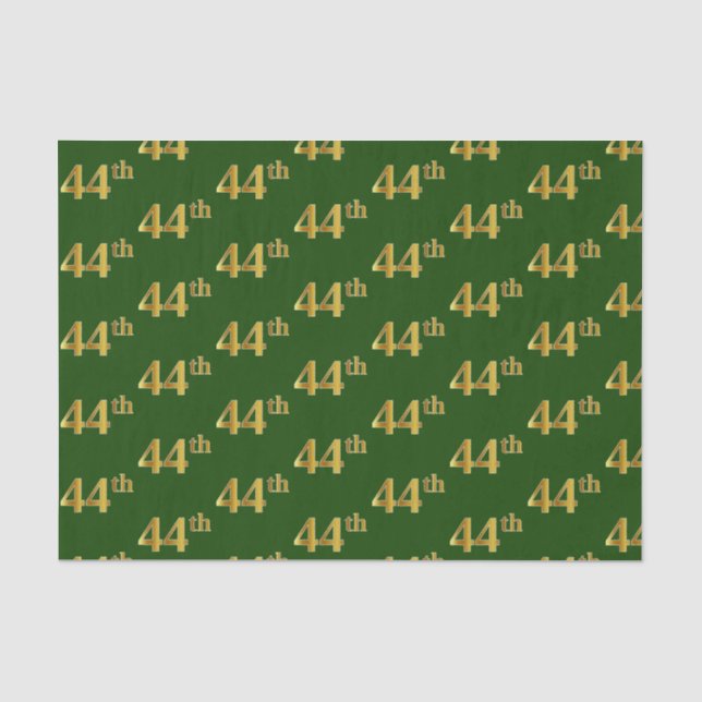 Papier Mousseline Green, Faux Gold 44e (Quarante-quatrième) (Recto)