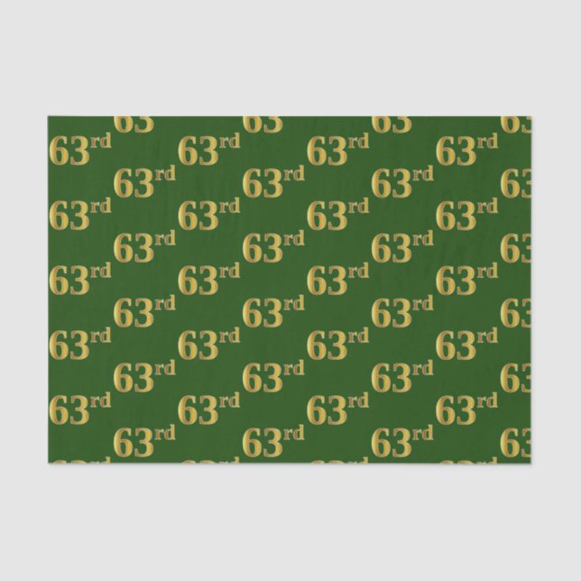 Papier Mousseline Green, Faux Gold 63e (Soixante-troisième) (Recto)