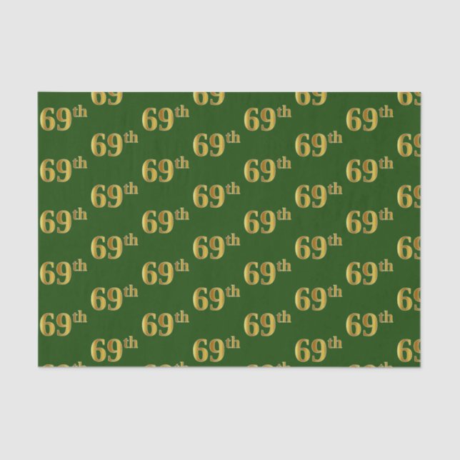 Papier Mousseline Green, Faux Gold 69e (Soixante-neuvième) (Recto)