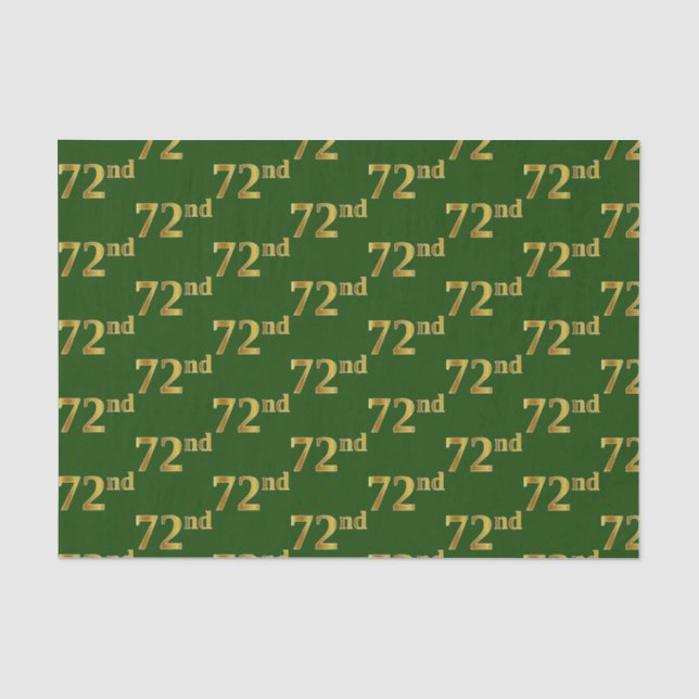 Papier Mousseline Green, Faux Gold 72e (Soixante-douzième) (Recto)