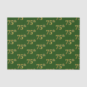 Papier Mousseline Green, Faux Gold 75e (Soixante-quinzième)