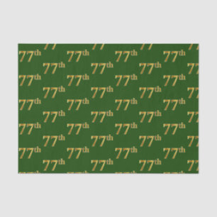 Papier Mousseline Green, Faux Gold 77e (Soixante-dix-septième)