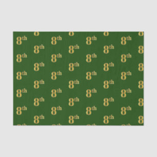 Papier Mousseline Green, Faux Gold 8th (Huitième) Event Tissue Paper