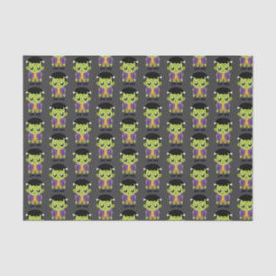 Papier Mousseline Green Frankenstein Monster Motif d'Halloween