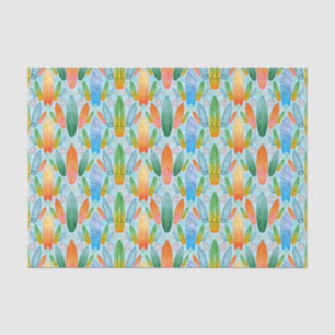 Papier Mousseline Green Orange & Blue Summer Surfboards
