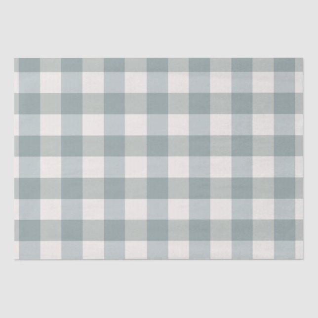 Papier Mousseline Green Plaid En vichy Country Farmhouse Simple (Recto)