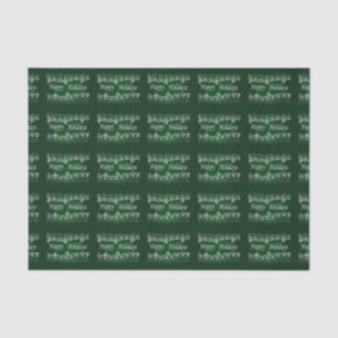 Papier Mousseline Green Shining Stars Happy Holiday Tissue Paper
