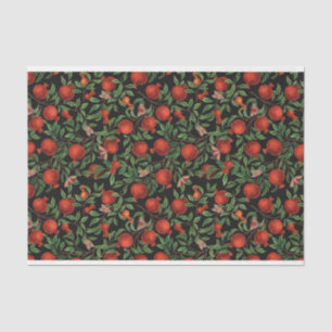 Papier Mousseline Grenades et papillons Bella