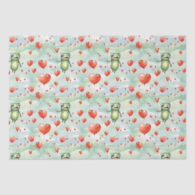 Papier Mousseline Grenouille lunaire lot de ballons cardiaques (Recto)