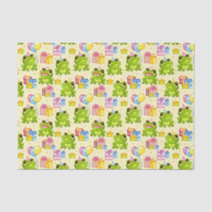 Papier Mousseline Grenouilles d'anniversaire