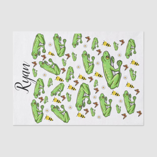 Papier Mousseline Grenouilles en papier de tissus Bumblebee (Recto)