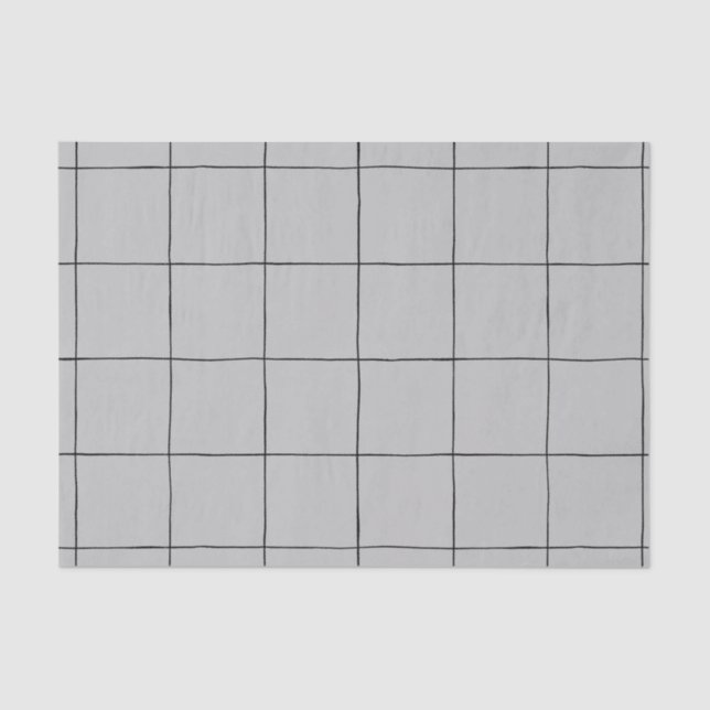 Papier Mousseline Grille d'encre - Lignes noires - personnalisable (Recto)