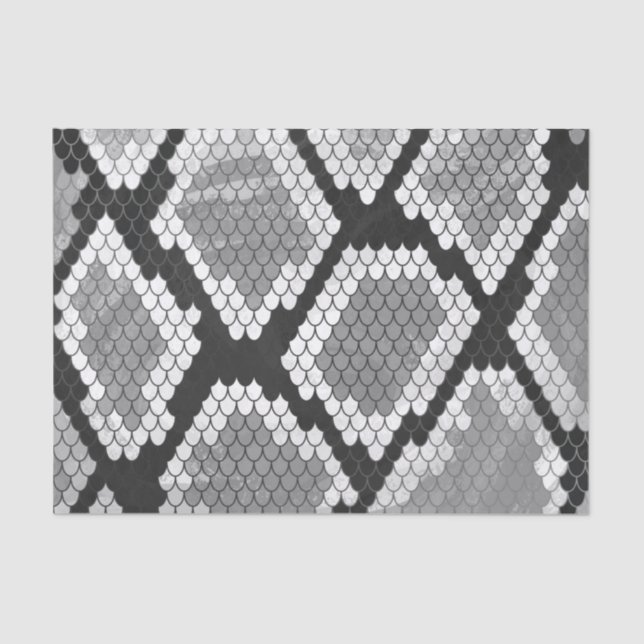 Papier Mousseline Gris de serpent et gris clair (Recto)