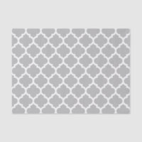 Gris Gris Blanc Marocain Quatrefoil Motif #5