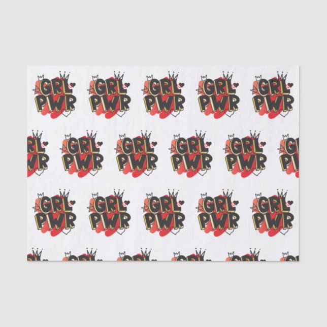 Papier Mousseline GRL PWR, Crown & Hearts (Recto)