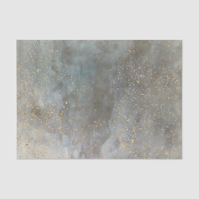 Papier Mousseline Gros brouillard galaxie gris points d'or de la tex (Recto)